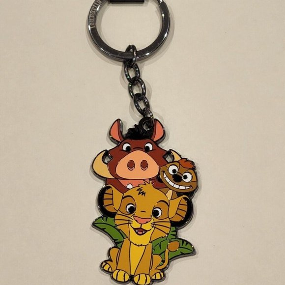 Loungefly Disney The Lion King Simba Pumbaa Timon Trio Keychain NEW - Picture 7 of 12